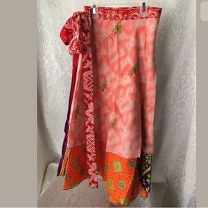 Vtg Festival Boho Wrap Skirt Baba Clothing